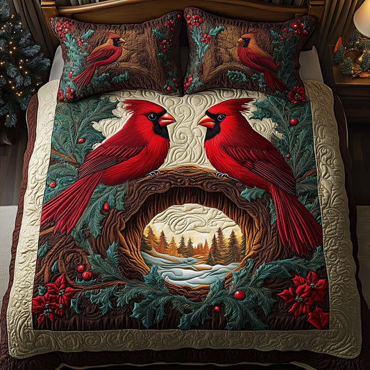 Winter Pair 3-Piece Quilted Bedding Set  GFTOQM616