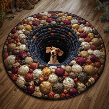 Dachshund Quilted Round Mat GFTOQM62