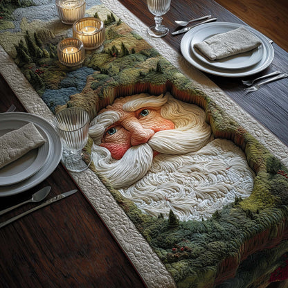 Green Santa Quilted Table Runner GFTOQM632