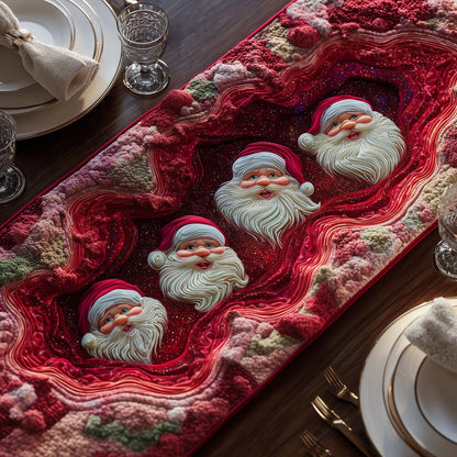 Flowing Santa Quilted Table Runner GFTOQM634