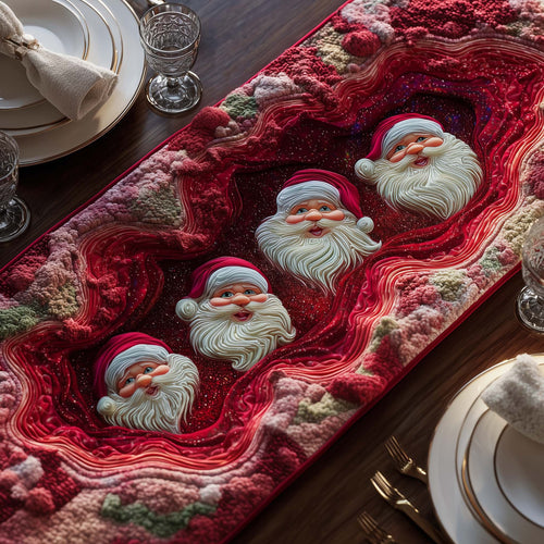 Flowing Santa Quilted Table Runner GFTOQM634