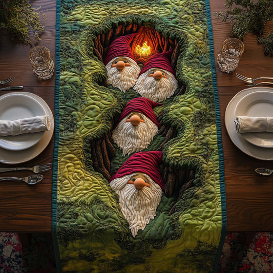 Gnome Valley Quilted Table Runner GFTOQM637
