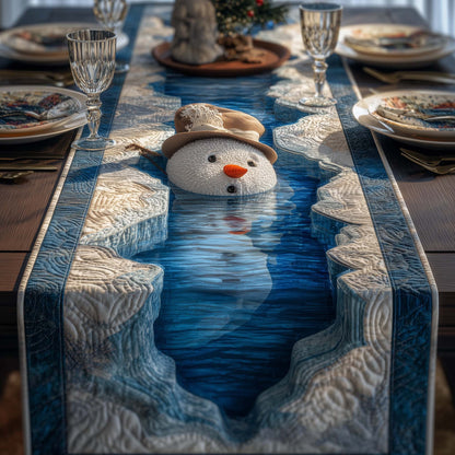Floating Snowman Quilted Table Runner GFTOQM650