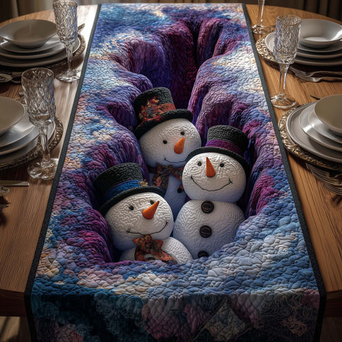 Galaxy Snowmen Quilted Table Runner GFTOQM652