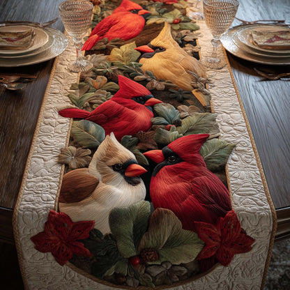 Leafy Cardinals Quilted Table Runner GFTOQM658
