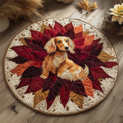 Dachshund Quilted Round Mat GFTOQM66