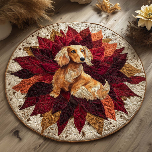 Dachshund Quilted Round Mat GFTOQM66