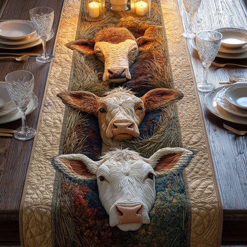 Straw Cows Quilted Table Runner GFTOQM685