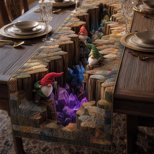 Crystal Gnomes Quilted Table Runner GFTOQM692