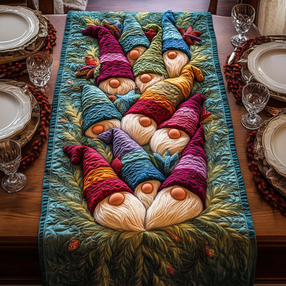 Colorful Gnomes Quilted Table Runner GFTOQM697