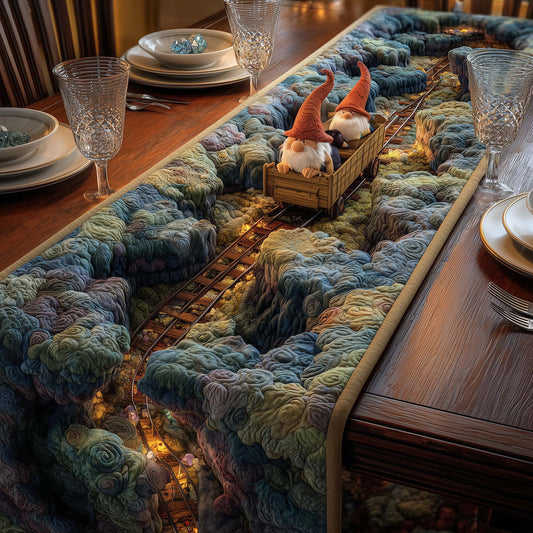 Gnome Train Quilted Table Runner GFTOQM705