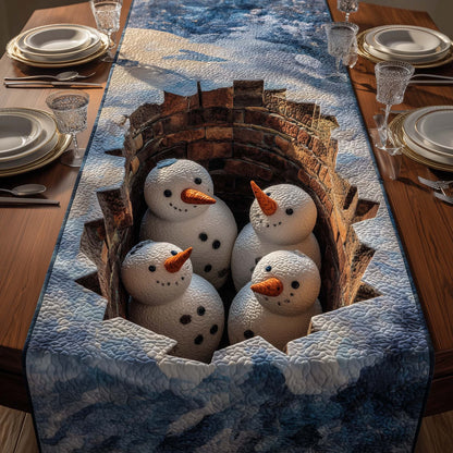 Snowman Pit Quilted Table Runner GFTOQM707