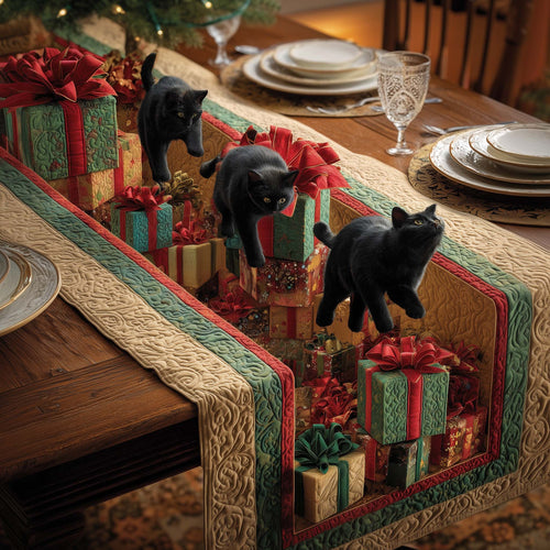 Gift Cats Quilted Table Runner GFTOQM712