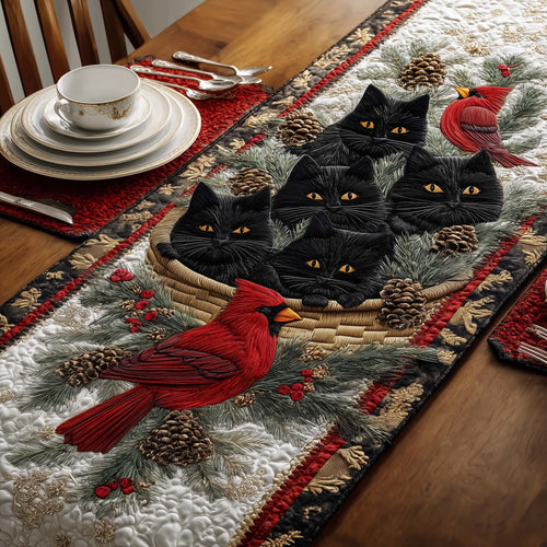 Cats Cardinal Quilted Table Runner GFTOQM715