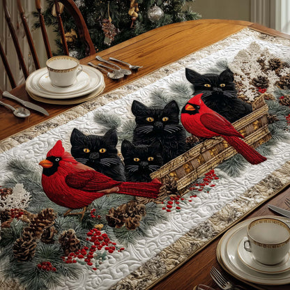 Cats Cardinal Quilted Table Runner GFTOQM716