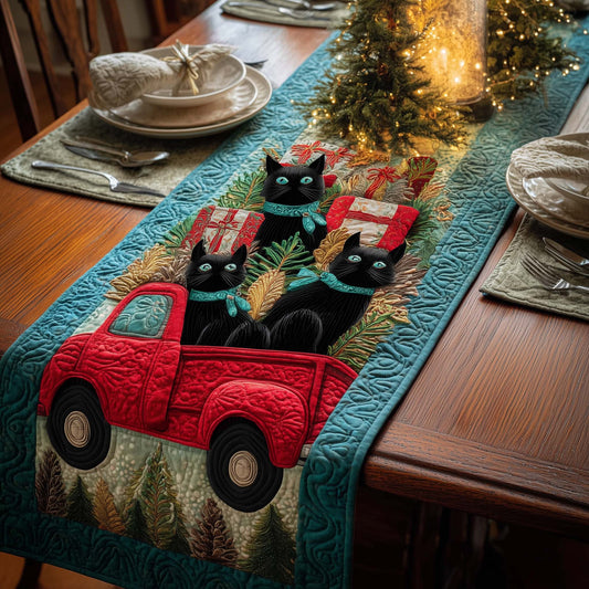 Truck Cats Quilted Table Runner GFTOQM718