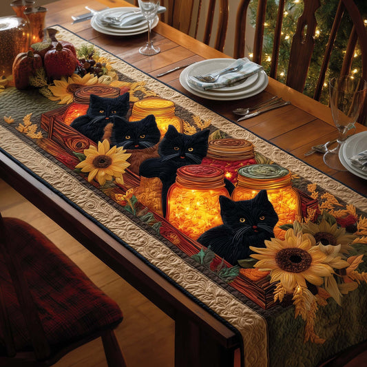 Sunflower Cats Quilted Table Runner GFTOQM729
