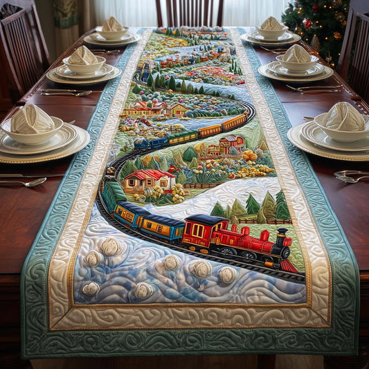 Scenic Train Quilted Table Runner GFTOQM731