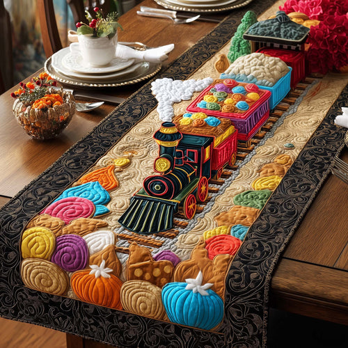 Candy Train Quilted Table Runner GFTOQM732