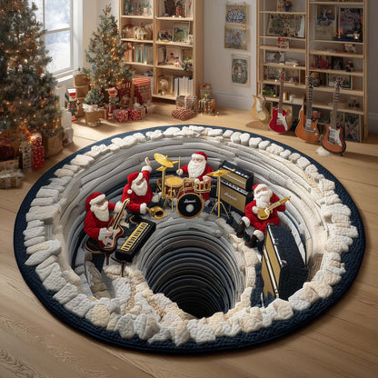 Santa Band Quilted Round Mat GFTOQM750