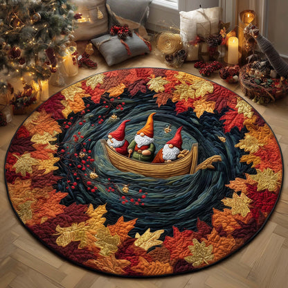 Surfing Santa Quilted Round Mat GFTOQM757