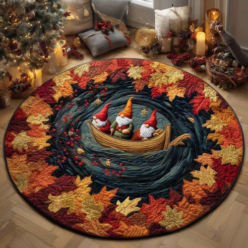 Surfing Santa Quilted Round Mat GFTOQM757