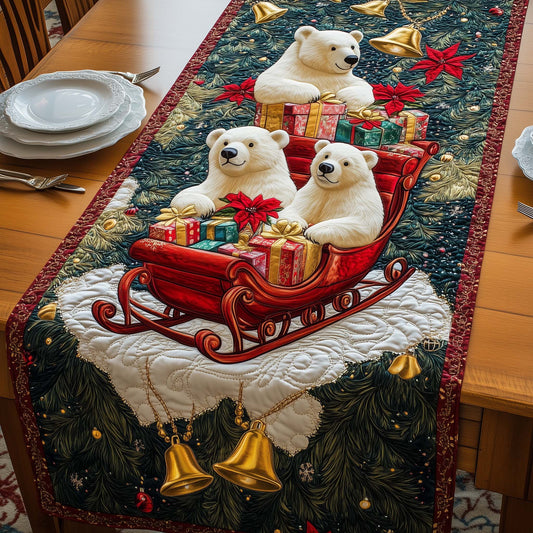 Sleigh Bears Quilted Table Runner GFTOQM767