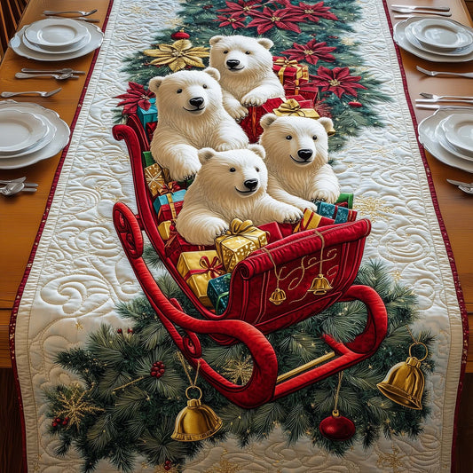 Sleigh Bears Quilted Table Runner GFTOQM768