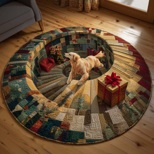 Golden Retriever Quilted Round Mat GFTOQM76