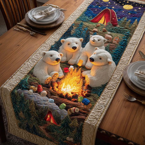 Campfire Bears Quilted Table Runner GFTOQM770