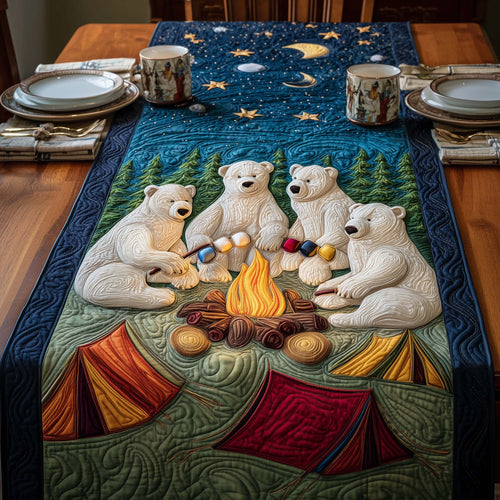 Campfire Bears Quilted Table Runner GFTOQM771