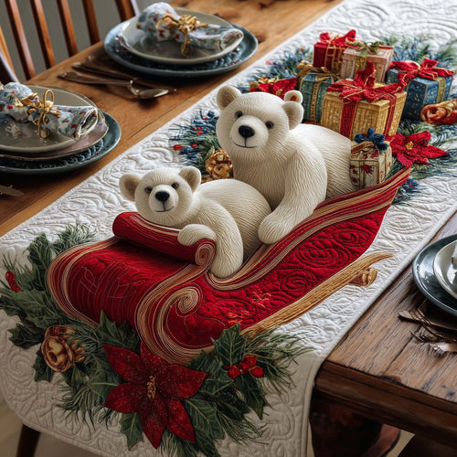 Sleigh Bears Quilted Table Runner GFTOQM773