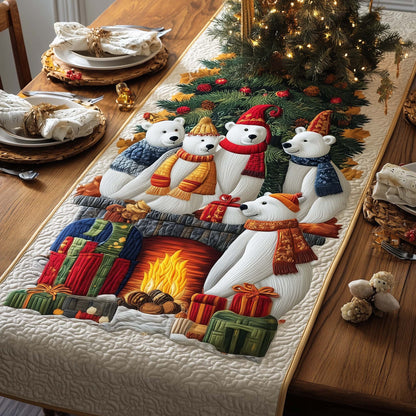 Fireplace Bears Quilted Table Runner GFTOQM775