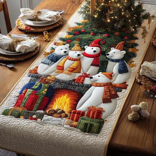 Fireplace Bears Quilted Table Runner GFTOQM775
