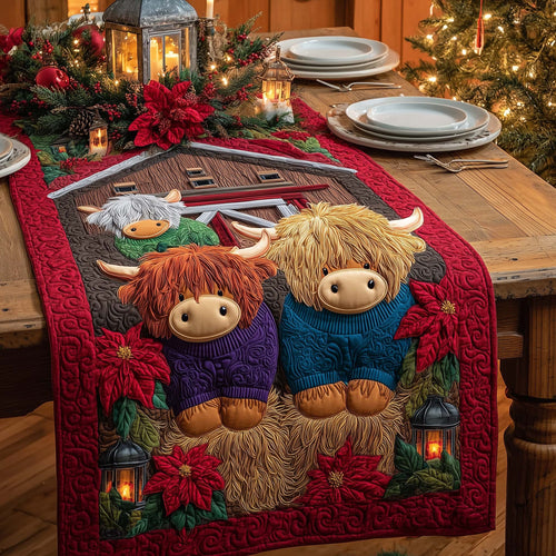Sweater Cows Quilted Table Runner GFTOQM793