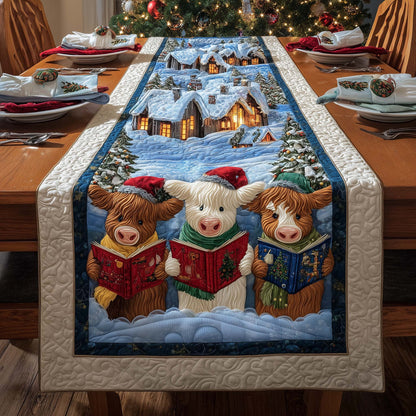Caroling Cows Quilted Table Runner GFTOQM795