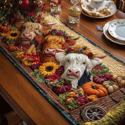 Pumpkin Cows Quilted Table Runner GFTOQM796