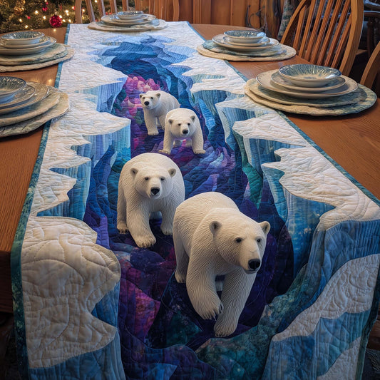 Ice Canyon Bears Quilted Table Runner GFTOQM799