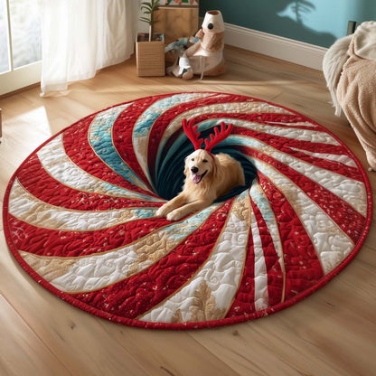 Twinkle Retriever Quilted Round Mat GFTOQM79
