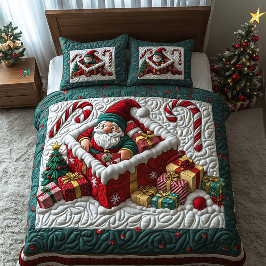 Candy Gnomes 3-Piece Quilted Bedding Set GFTOQM813