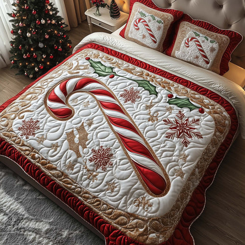 Giant Cane 3-Piece Quilted Bedding Set GFTOQM816