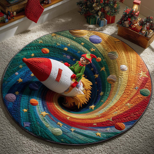 Rocket Elf Quilted Round Mat GFTOQM819