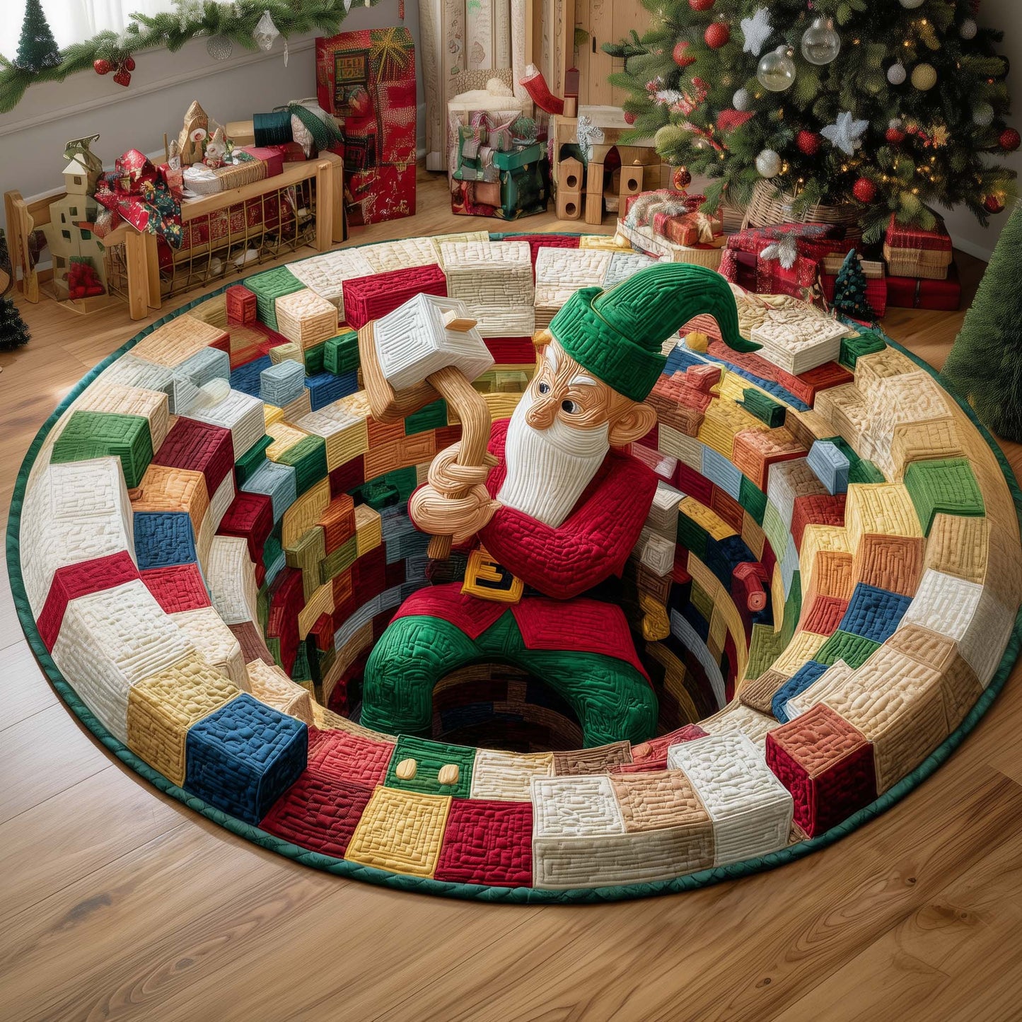 Hammer Elf Quilted Round Mat GFTOQM824