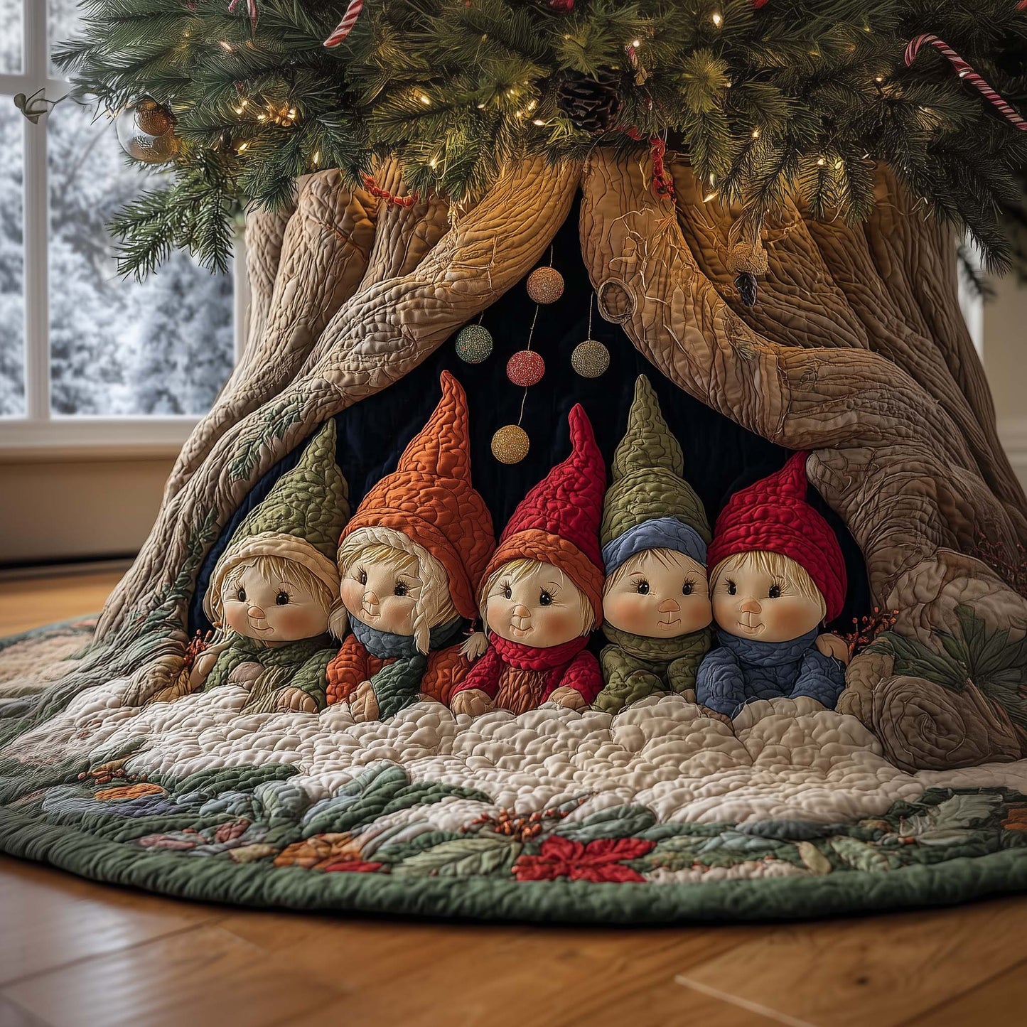 Baby Elf Quilted Tree Skirt GFTOQM833