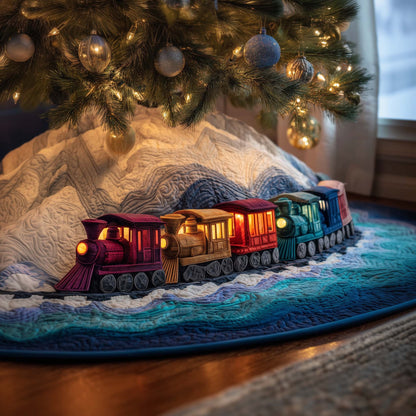 Colorful Train Quilted Tree Skirt GFTOQM849