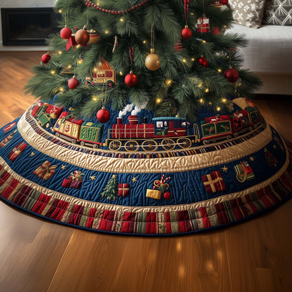 Tunnel Train Quilted Tree Skirt GFTOQM852