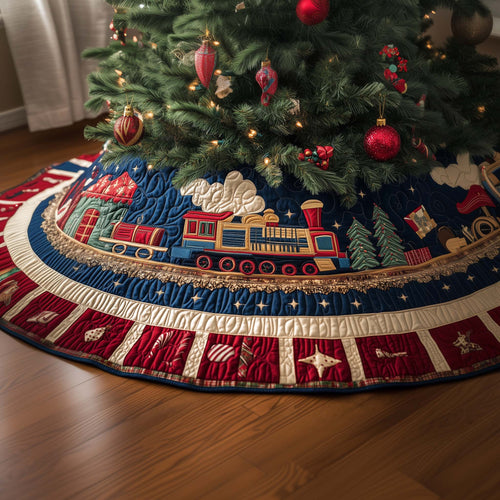 Blue Engine Quilted Tree Skirt GFTOQM854