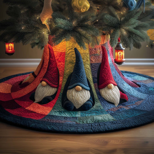 Tent Gnomes Quilted Tree Skirt GFTOQM859