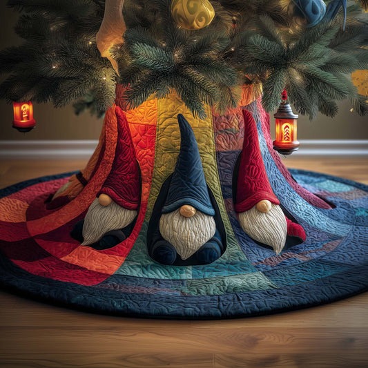 Tent Gnomes Quilted Tree Skirt GFTOQM859