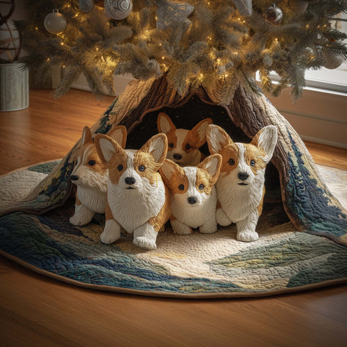 Puppy Row Quilted Tree Skirt GFTOQM868